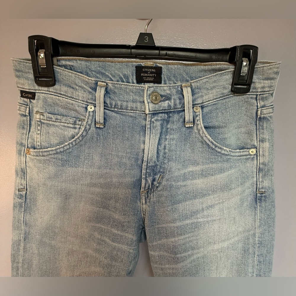Citizens Of Humanity Emerson slim boyfriend Blue Jeans Distressed 24 - Picture 3 of 16